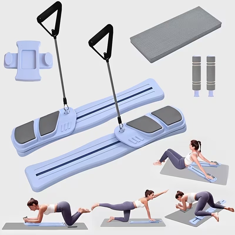 Multifunctional Ski Machine with Detachable Fitness Board