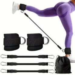 Yoga Resistance Bands Set with Ankle Straps